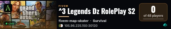^3 Legends Dz RolePlay S2 live status badge