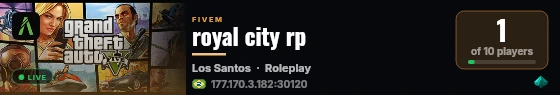 royal city rp live status badge
