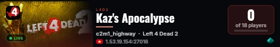 Kaz's Apocalypse live status badge