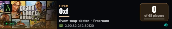 0xf live status badge