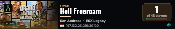 Hell Freeroam live status badge
