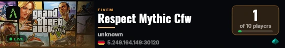 Respect Mythic Cfw  live status badge