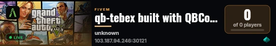 qb-tebex built with QBCore Framework by JericoFx & Kakarot & Hamy! live status badge