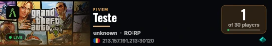 Teste live status badge