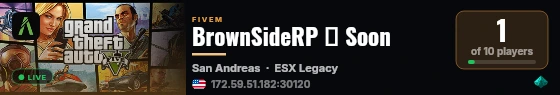 BrownSideRP ➔ Soon live status badge