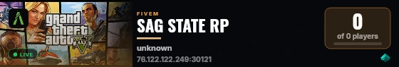 SAG STATE RP live status badge