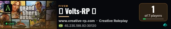 ⚡ Volts-RP ⚡ live status badge