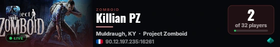 Killian PZ live status badge