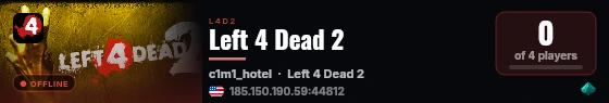 Left 4 Dead 2 live status badge