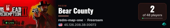 Bear County live status badge