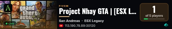 Project Nhay GTA | [ESX Legacy] live status badge