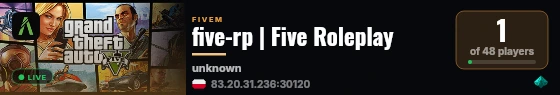 five-rp | Five Roleplay live status badge