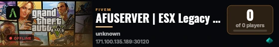 AFUSERVER | ESX Legacy Server Mod live status badge