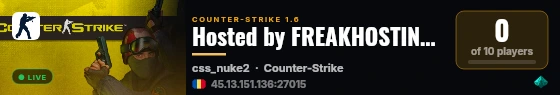 Hosted by FREAKHOSTING.COM live status badge
