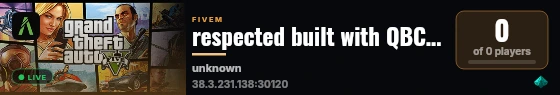 respected built with QBCore Framework by JericoFx & Kakarot & Hamy! live status badge