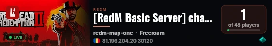 [RedM Basic Server] change-me live status badge