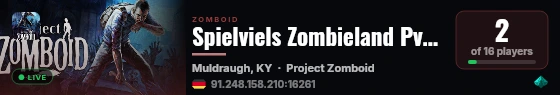 Spielviels Zombieland PvPvE live status badge