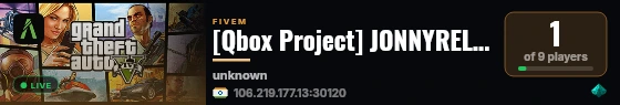 [Qbox Project] JONNYRELOADED live status badge