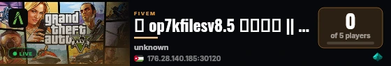 🔥 op7kfilesv8.5 🚓💀🏎️💰 || Roleplay Server ✨⭐ RP CFW live status badge