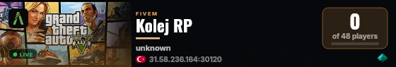 Kolej RP live status badge