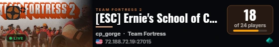 [ESC] Ernie's School of Combat [VANILLA] [US EAST] live status badge
