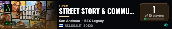 STREET STORY & COMMUNITY live status badge