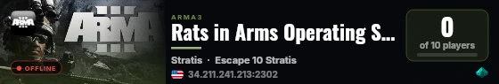 Rats in Arms Operating Server live status badge