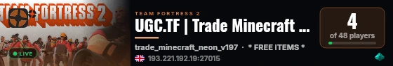 UGC.TF | Trade Minecraft Neon #3 | FREE ITEMS! live status badge