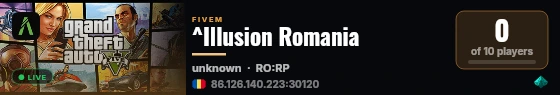 ^Illusion Romania live status badge