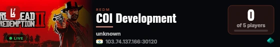 COI Development live status badge