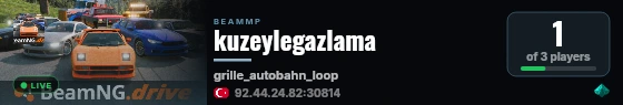 kuzeylegazlama live status badge