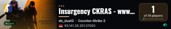 Insurgency CKRAS - www.ckras.com live status badge