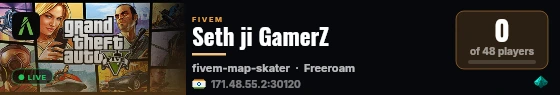 Seth ji GamerZ live status badge