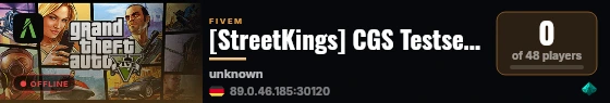 [StreetKings] CGS Testserver live status badge