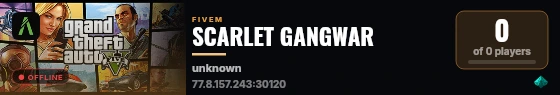 SCARLET GANGWAR live status badge