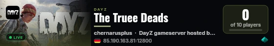 The Truee Deads live status badge