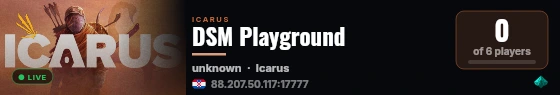DSM Playground live status badge