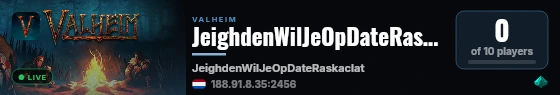 JeighdenWilJeOpDateRaskaclat live status badge