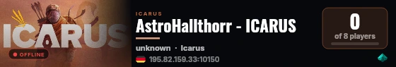 AstroHallthorr - ICARUS live status badge