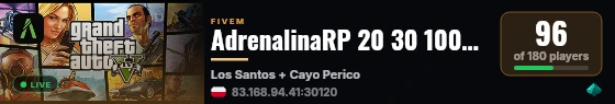 AdrenalinaRP live status badge