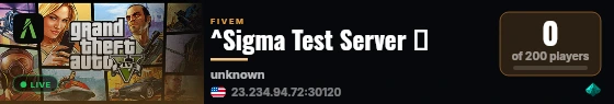 ^Sigma Test Server ☆ live status badge