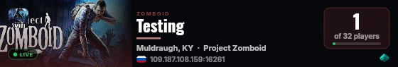 Testing live status badge