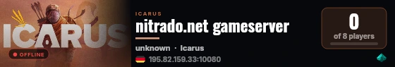 nitrado.net gameserver live status badge