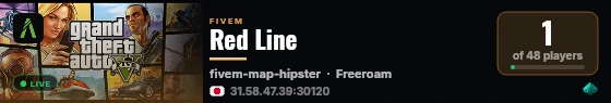 Red Line live status badge