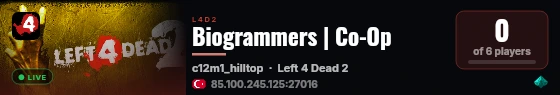Biogrammers | Co-Op live status badge