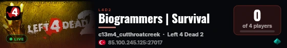 Biogrammers | Survival live status badge