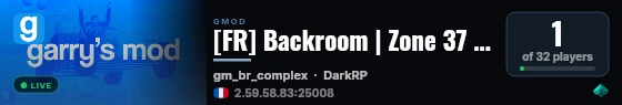 [FR] Backroom | Zone 37 live status badge