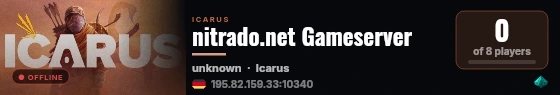 nitrado.net Gameserver live status badge