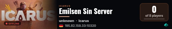 Emilsen Sin Server live status badge