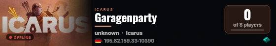 Garagenparty live status badge